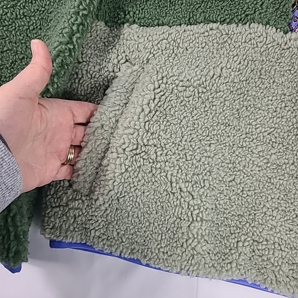 NWT Billabong Horizon Mock Neck Half Zip Sweatshirt Fleece Green Pullover Sz L - Picture 3 of 8